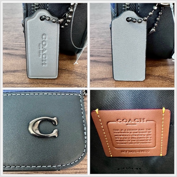 New Coach Charter Crossbody Bag 19 with Patchwork in Black Multi - Picture 8 of 10